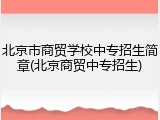 北京市商贸学校中专招生简章(北京商贸中专招生)