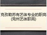 克孜勒苏有艺体专业的职高(克州艺体职高)