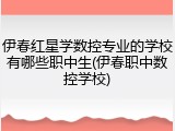 伊春红星学数控专业的学校有哪些职中生(伊春职中数控学校)