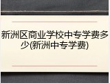 新洲区商业学校中专学费多少(新洲中专学费)