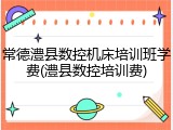 常德澧县数控机床培训班学费(澧县数控培训费)