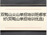双鸭山尖山单招培训班哪家好(双鸭山单招培训优选)