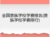 全国贵族学校学费排名(贵族学校学费排行)