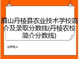 眉山丹棱县农业技术学校简介及录取分数线(丹棱农校简介分数线)