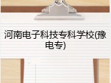 河南电子科技专科学校(豫电专)