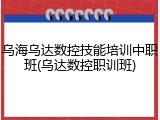 乌海乌达数控技能培训中职班(乌达数控职训班)
