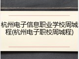 杭州电子信息职业学校周城程(杭州电子职校周城程)