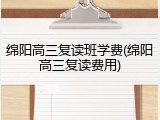 绵阳高三复读班学费(绵阳高三复读费用)