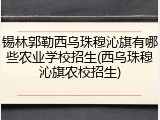 锡林郭勒西乌珠穆沁旗有哪些农业学校招生(西乌珠穆沁旗农校招生)