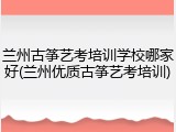 兰州古筝艺考培训学校哪家好(兰州优质古筝艺考培训)