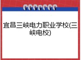 宜昌三峡电力职业学校(三峡电校)