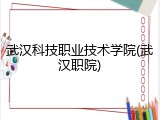 武汉科技职业技术学院(武汉职院)