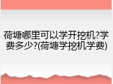 荷塘哪里可以学开挖机?学费多少?(荷塘学挖机学费)