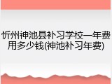 忻州神池县补习学校一年费用多少钱(神池补习年费)