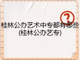 桂林公办艺术中专都有哪些(桂林公办艺专)