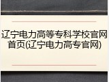 辽宁电力高等专科学校官网首页(辽宁电力高专官网)