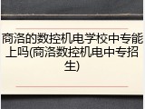 商洛的数控机电学校中专能上吗(商洛数控机电中专招生)