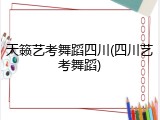 天籁艺考舞蹈四川(四川艺考舞蹈)