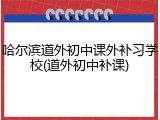 哈尔滨道外初中课外补习学校(道外初中补课)