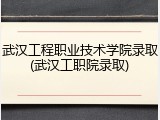 武汉工程职业技术学院录取(武汉工职院录取)