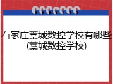石家庄藁城数控学校有哪些(藁城数控学校)