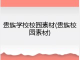贵族学校校园素材(贵族校园素材)