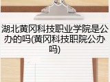 湖北黄冈科技职业学院是公办的吗(黄冈科技职院公办吗)