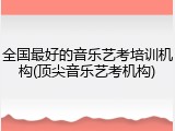 全国最好的音乐艺考培训机构(顶尖音乐艺考机构)