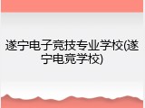 遂宁电子竞技专业学校(遂宁电竞学校)