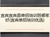 宜宾宜宾县单招培训班哪家好(宜宾单招培训优选)