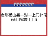 宿州砀山县一对一上门补习(砀山家教上门)