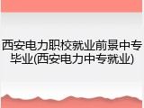 西安电力职校就业前景中专毕业(西安电力中专就业)