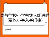 贵族学校小学有钱人能进吗(贵族小学入学门槛)