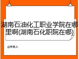 湖南石油化工职业学院在哪里啊(湖南石化职院在哪)