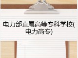 电力部直属高等专科学校(电力高专)