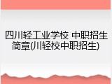 四川轻工业学校 中职招生简章(川轻校中职招生)