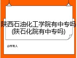陕西石油化工学院有中专吗(陕石化院有中专吗)