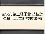 武汉市第二轻工业 技校怎么样(武汉二轻技校如何)