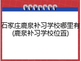 石家庄鹿泉补习学校哪里有(鹿泉补习学校位置)