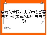 东营艺术职业大学中专部是自考吗?(东营艺职中专自考吗)