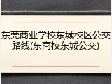 东莞商业学校东城校区公交路线(东商校东城公交)
