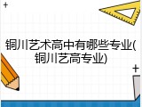 铜川艺术高中有哪些专业(铜川艺高专业)