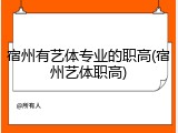 宿州有艺体专业的职高(宿州艺体职高)