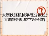 太原铁路机械学院分数线(太原铁路机械学院分数)