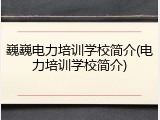 巍巍电力培训学校简介(电力培训学校简介)