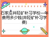 石家庄井陉矿补习学校一年费用多少钱(井陉矿补习学费)