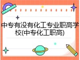 中专有没有化工专业职高学校(中专化工职高)