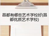 昌都有哪些艺术学校好(昌都优质艺术学校)
