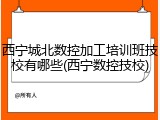 西宁城北数控加工培训班技校有哪些(西宁数控技校)