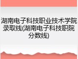 湖南电子科技职业技术学院录取线(湖南电子科技职院分数线)
